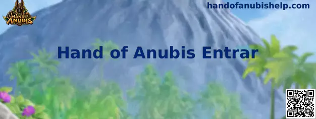 Interface de login de Hand of Anubis